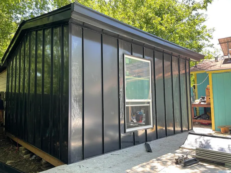 Black standing seam metal wall panels for Metal Roof Installation in Placerville